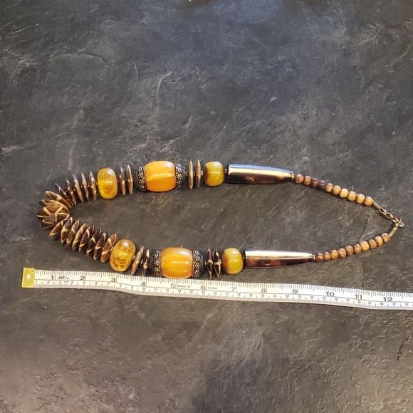 Boho chic vintage statement necklace - Picture 3 of 5